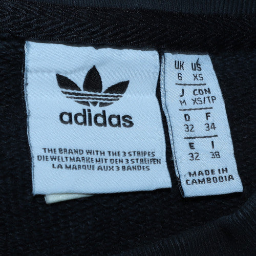 Womens UK Size XS adidas Black Pullover Sweatshirt