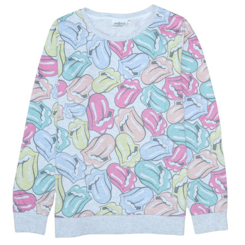 Womens UK Size 18 The Rolling Stones Multicoloured Pullover Sweatshirt