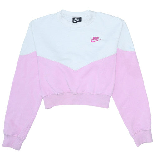 Womens UK Size S Nike Pink Pullover Sweatshirt