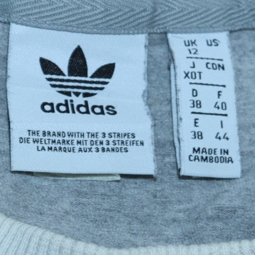 Womens UK Size 12 adidas Grey Pullover Sweatshirt