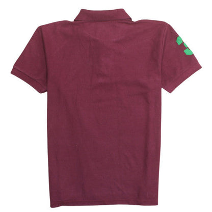 Ralph Lauren Men's Red XL Polo Shirt with Green Logo