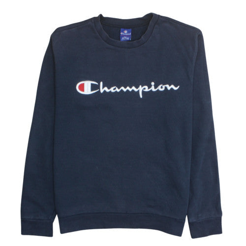 Mens UK Size M Champion Blue Pullover Sweatshirt