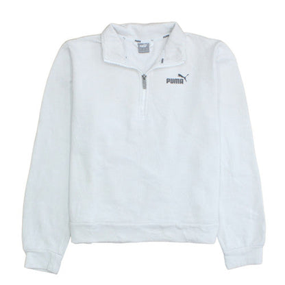 Womens UK Size M PUMA White Pullover Sweatshirt