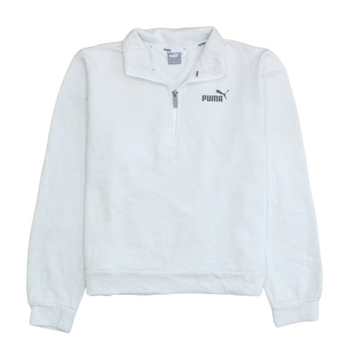 Womens UK Size M PUMA White Pullover Sweatshirt