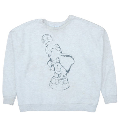 Womens UK Size 2XL Disney Grey Pullover Sweatshirt