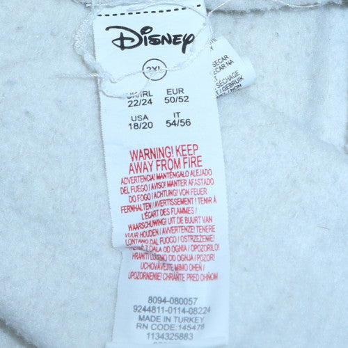 Womens UK Size 2XL Disney Grey Pullover Sweatshirt