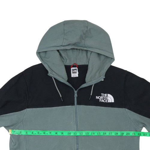 Mens UK Size L The North Face Green Full Zip Hoodie