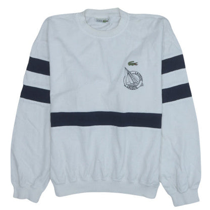 Womens UK Size M Lacoste White Pullover Sweatshirt
