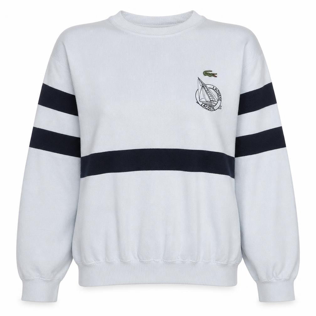 Womens UK Size M Lacoste White Pullover Sweatshirt