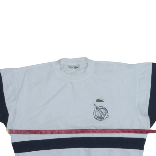 Womens UK Size M Lacoste White Pullover Sweatshirt