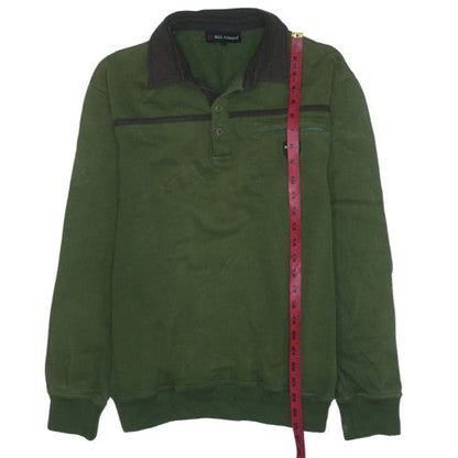 Mens UK Size L Rick Armand Green Henley Sweatshirt