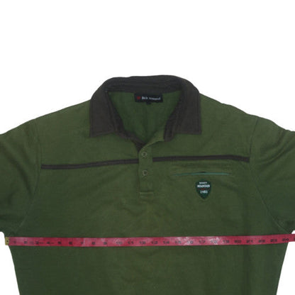 Mens UK Size L Rick Armand Green Henley Sweatshirt
