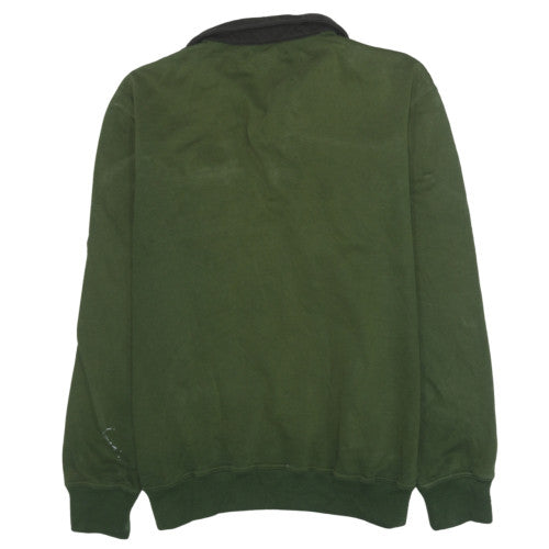 Mens UK Size L Rick Armand Green Henley Sweatshirt