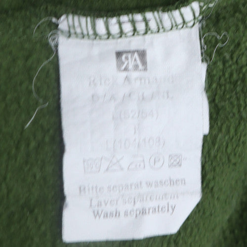 Mens UK Size L Rick Armand Green Henley Sweatshirt