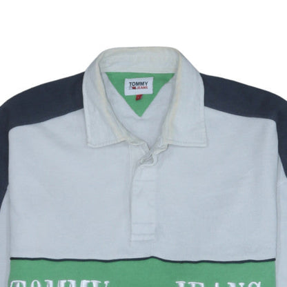 Mens UK Size L Tommy Jeans Multicoloured Henley Sweatshirt