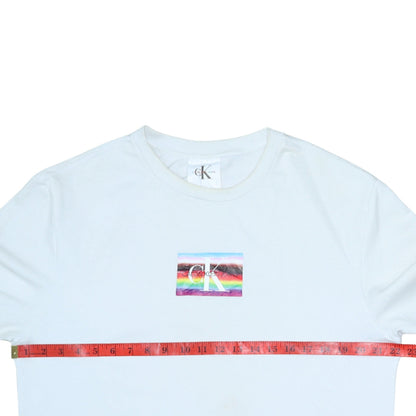 Mens UK Size S Calvin Klein Jeans White Pullover Sweatshirt
