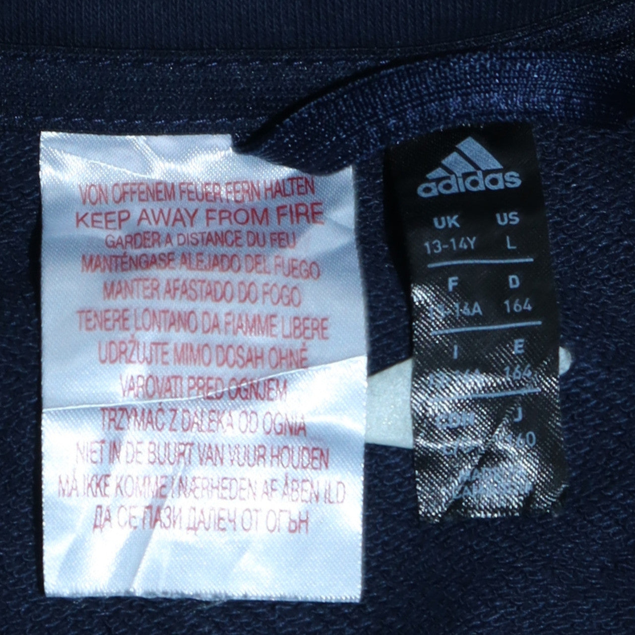 Boys UK Size 13-14 Years adidas Blue Track Jacket