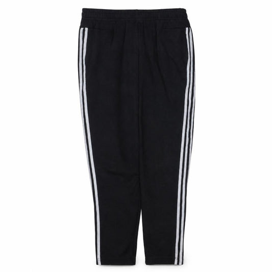 Front view of Adidas Men's Black XL Track Pants with Side Stripes