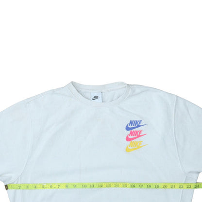 Mens UK Size M Nike White Pullover Sweatshirt