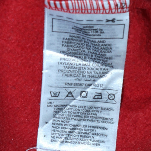 Mens UK Size M adidas Red Pullover Hoodie