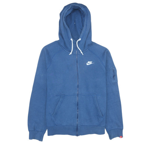 Mens UK Size M Nike Blue Full Zip Hoodie