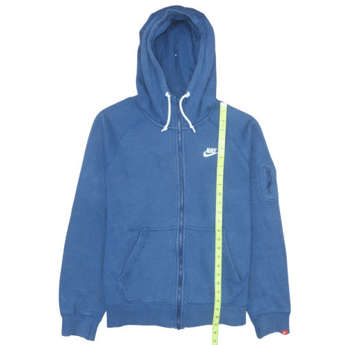 Mens UK Size M Nike Blue Full Zip Hoodie
