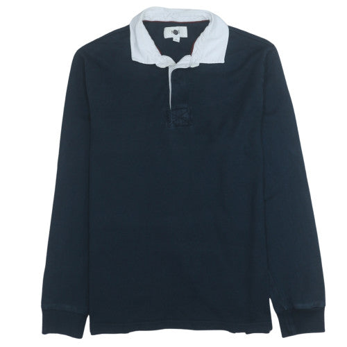 Mens UK Size XL Marks and Spencer Blue Henley Sweatshirt