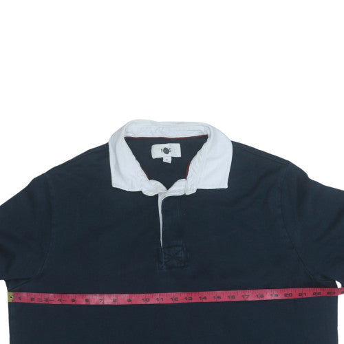 Mens UK Size XL Marks and Spencer Blue Henley Sweatshirt