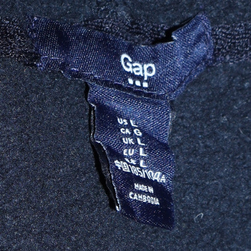 Mens UK Size L Gap Black Pullover Hoodie