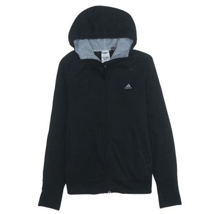 Womens UK Size M adidas Black Full Zip Hoodie