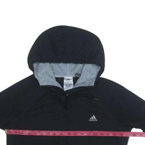 Womens UK Size M adidas Black Full Zip Hoodie