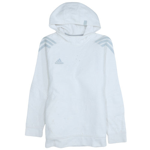 Mens UK Size L adidas White Pullover Hoodie