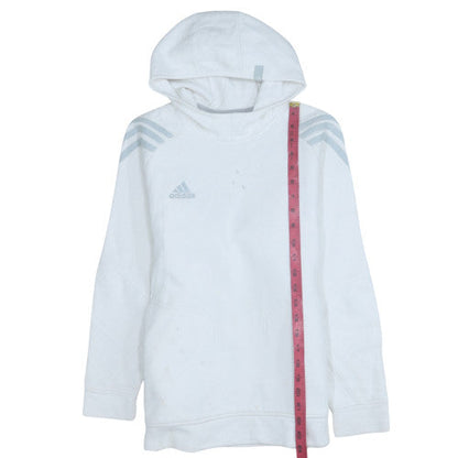 Mens UK Size L adidas White Pullover Hoodie
