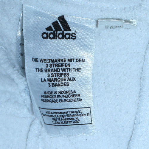 Mens UK Size L adidas White Pullover Hoodie