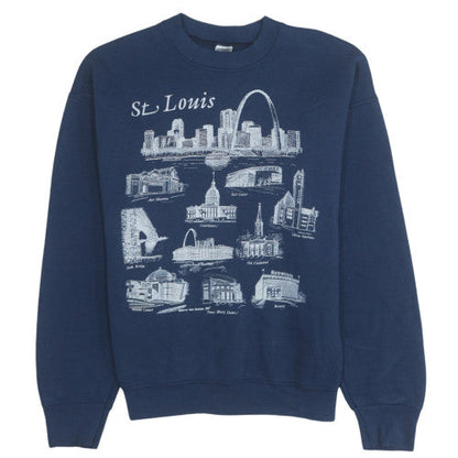 Mens UK Size L Fruit of the Loom Blue Pullover Sweatshirt