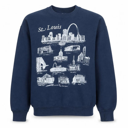 Mens UK Size L Fruit of the Loom Blue Pullover Sweatshirt