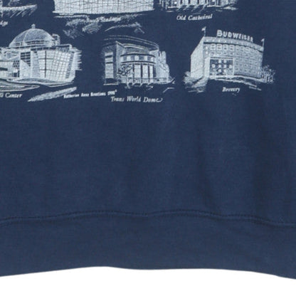 Mens UK Size L Fruit of the Loom Blue Pullover Sweatshirt
