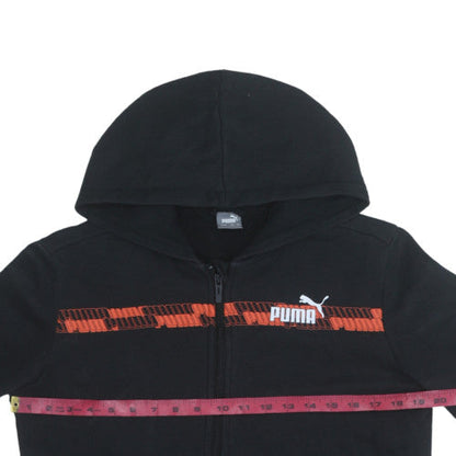 Teens UK Size XL PUMA Black Full Zip Hoodie