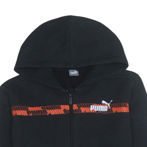 Teens UK Size XL PUMA Black Full Zip Hoodie