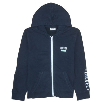 Mens UK Size L Diesel Black Full Zip Hoodie