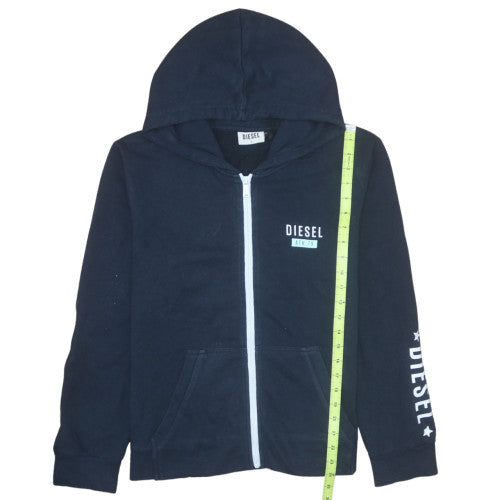 Mens UK Size L Diesel Black Full Zip Hoodie