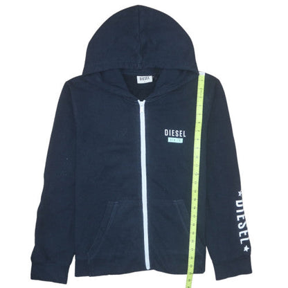 Mens UK Size L Diesel Black Full Zip Hoodie