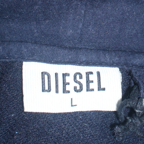 Mens UK Size L Diesel Black Full Zip Hoodie
