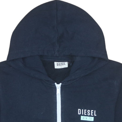Mens UK Size L Diesel Black Full Zip Hoodie
