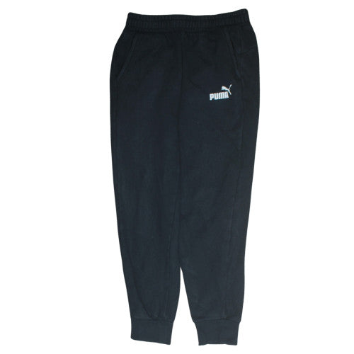 Mens UK Size S PUMA Regular Fit Jogger Black Trousers