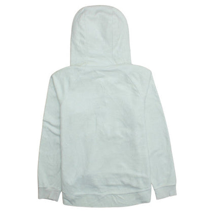 Nike Boys White Full Zip Fleece Hoodie XL Logo Print Casual Sweatshirt