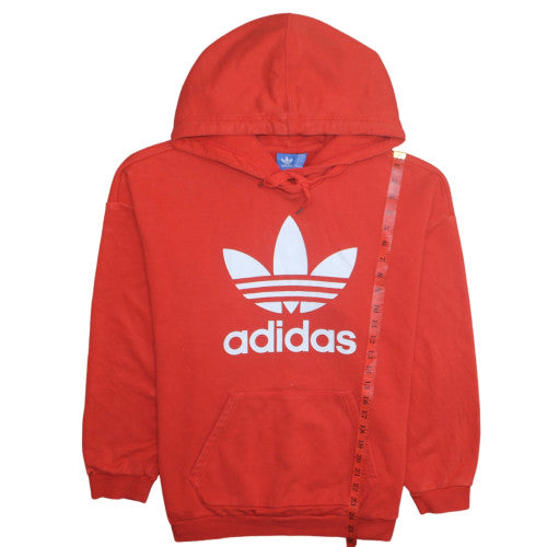 Womens UK Size 14 adidas Red Pullover Hoodie