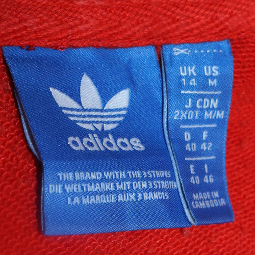 Womens UK Size 14 adidas Red Pullover Hoodie