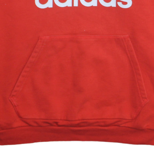 Womens UK Size 14 adidas Red Pullover Hoodie