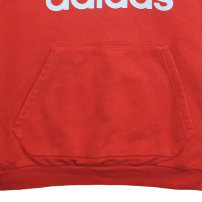 Womens UK Size 14 adidas Red Pullover Hoodie